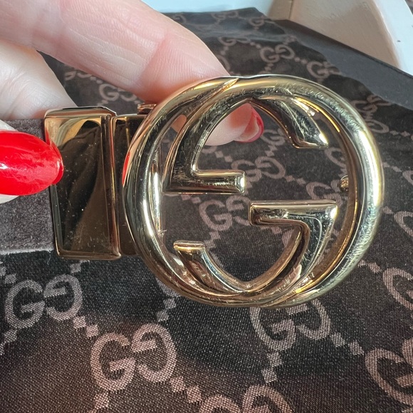 Gucci Brown and Gold Women's Belt - Picture 4 of 6
